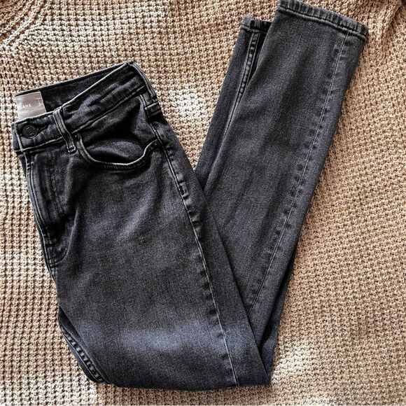 Everlane The High-Rise Skinny Jean Faded Washed Black 27 Ankle - Picture 3 of 8